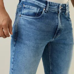 TIM PARIS Parker Men Original Slim Fit Mid-Rise Heavy Fade Stretchable Jeans image 2