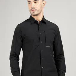 Royal Enfield Men Spread Collar Solid Cotton Casual Shirt-picture-24
