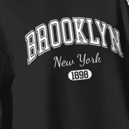 Mast & Harbour Typography Printed Drop-Shoulder Sleeves Cotton Oversized T-shirt image 5