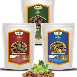 biotic Dry Amla Hirada Baheda - Raw Amla Hirada Baheda - Dried Triphala - (100g each) Seed-picture-25