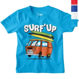 BonOrganik Boys Pack of 5 Graphic Printed Round Neck Cotton T-shirts-picture-12