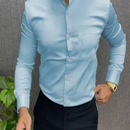 Mens Formal Full Sleeve Spread Collar 100% Cotton Shirt-image-74