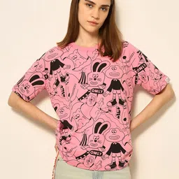 ONLY Graphic Printed Round Neck Cotton T-shirt-picture-10