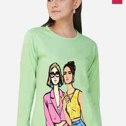 Metronaut Women 2 Printed Bio Finish Applique T-shirt-picture-17