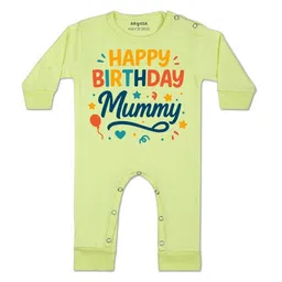 Arvesa Kids-Unisex Yellow Cotton Rompers-picture-39