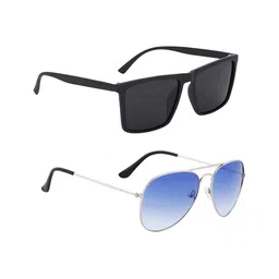 Elligator Unisex Set Of 2 UV Protected Square Sunglasses-image-22