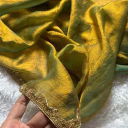 Moda Rapido Beads and Stones Pure Chiffon Saree image 2