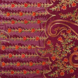 A R SILK DUPATTA HUB Embroidered Dupatta with Thread Work image 5