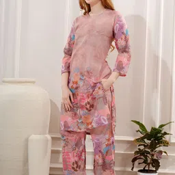 NIGHT FLOSS Floral Printed Linen Tunic & Palazzos Co-Ords image 5