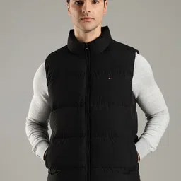 Tommy Hilfiger Men Stand Collar Solid Puffer Jacket-picture-18