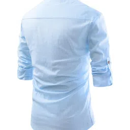 Edin Men Solid Cotton Kurtas image 2