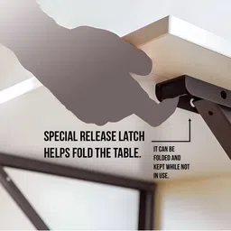 Torche Yellow Wooden Wall Mounted Foldable Study Table image 4