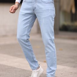 Trendyol Men Mildly Distressed Light Fade Jeans-picture-4