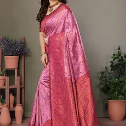 WOVENSTOCK Floral Woven Design Zari Kanjeevaram Saree image 3
