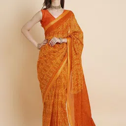 RATAN Paisley Pure Cotton Saree-image-69