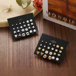 DressBerry Geometric Studs Earrings-picture-29