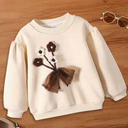 FOREVER FRIDAY Girls Floral Applique Sweatshirt-image-25