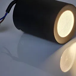 Mufasa Black & White Textured Cylinder Shaped Aluminium Wall Lamp image 3