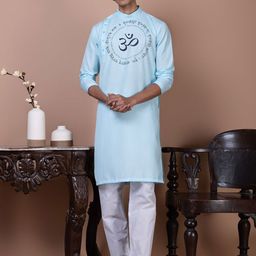 DEVOILER Men Ethnic Motifs Printed Kurta-picture-4