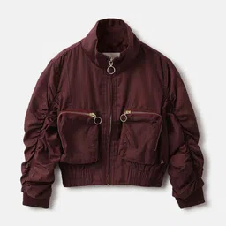 Blue Giraffe Girls Bomber Jacket-picture-24