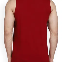 WOOSTRO Pack Of 2 Printed Cotton Gym Vests RS26 CMB (MORE MAROON) (HARD MUSTARD) image 5