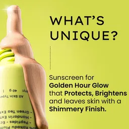 Hyphen Golden Hour Glow SPF50 PA++++ Sunscreen with Peptides & Mandarin Extract - 40 g image 5