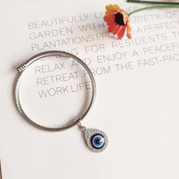 Octagon hub Unisex Brass Silver-Plated Charm Bracelet image 4