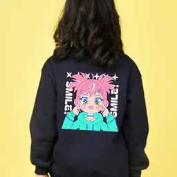 NUSYL Girls Graphic Printed Oversized Sweatshirt-picture-15