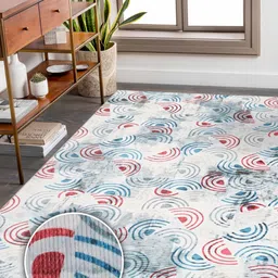 Kaleen India Navy Blue Geometric Anti-Skid Polyester Carpet-picture-10