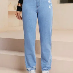 DressBerry Women Comfort Relaxed Fit Mid-Rise Stretchable Jeans-image-42