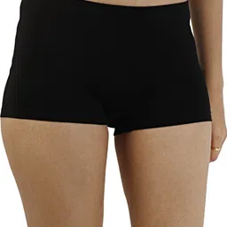 Diving Deep Pack Of 2 Cotton High-Rise Boy Shorts Briefs 1Black&RedFullPanty_4__XL image 2