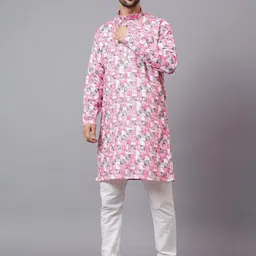 Floura Men Printed Kurta image 2