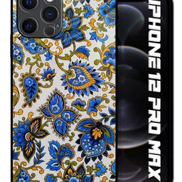 QRIOH Floral Printed iPhone 12 Pro Max Back Case Mobile Accessories image 2