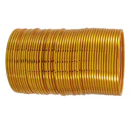 zulka Set of 48 Simple Plein Glossy Finished Metal Bangles image 2