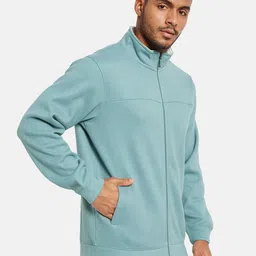 Octave Flannel Mock Collar Front-Open Sweatshirt image 3