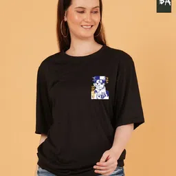 Kasendra Women Pack of 2 Naruto Graphic Printed Round Neck Relaxed Fit T-shirts-image-4