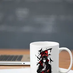 Mr UVD White & Black Graphic Printed Ceramic Glossy Mugs 350 ml image 2