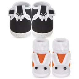 NESKA MODA Unisex Kids Cotton Booties image 3
