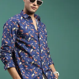 SHOWOFFFF Men Standard Slim Fit Floral Printed Casual Shirt image 4