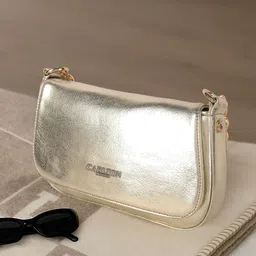 Carlton London Textured Structured Sling Bag-image-9