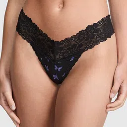Victoria's Secret Women Wink Lace-Trim Low-Rise Thongs Briefs-image-33
