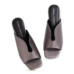 CHAAL CHALAN Embellished Open Toe Block Sandals image 2