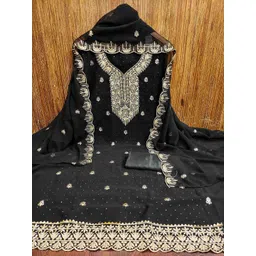 KALINI Embroidered Unstitched Dress Material image 2