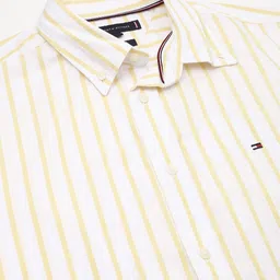 Tommy Hilfiger Men Button-Down Collar Vertical Striped Cotton Casual Shirt image 2