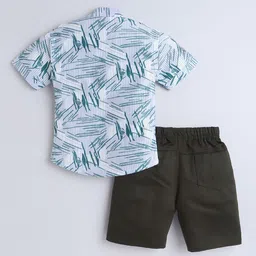 FOURFOLDS Boys Printed Short Sleeves Shirt With Shorts image 4