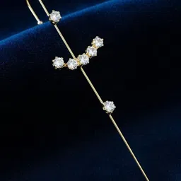 Vembley Gold-Plated Alloy Cubic Zirconia Ear Cuff-image-72