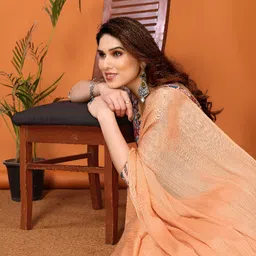 V3 FASHION STUDIO Plain Solid Saree image 2