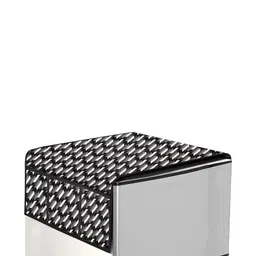 The Furnishing Tree Black Printed Refrigerator Cover image 5