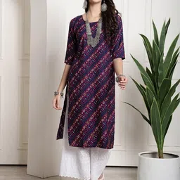Ethnic basket Women Pack Of 2 Multicoloured Crepe Kurtas image 2
