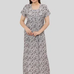 Glamoras Printed Cotton Maxi Nightdress-picture-36